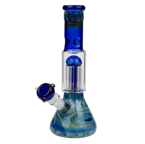 11" Silver Fumed Glass Water Bong | Jupiter Grass