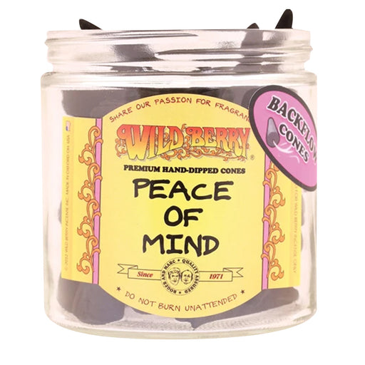 WILD BERRY BACK-FLOW INCENSE CONES PACK OF 25 - PEACE OF MIND | Jupiter Grass