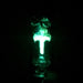 12" Iridescent Straight Tube W/ Disc Perc, Ice Pinch & Glow-In-The-Dark Cross | Jupiter Grass