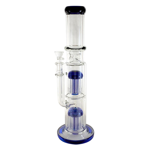 15.5" Double 12-Tree Perc W/ Ice Pinch & Color Accents | Jupiter Grass