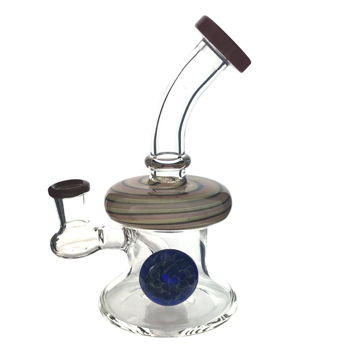 7.5" Banger Hanger w/ Showerhead Perc, Marble and Color Swirl Accents | Jupiter Grass