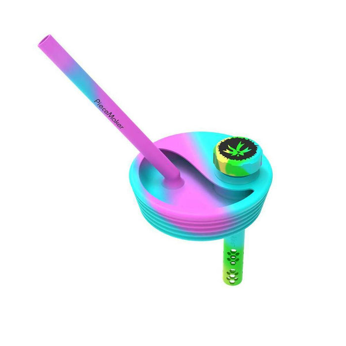 Piece Maker - Kommuter - Silicone Drink Cup Topper - Lollipop Swirl | Jupiter Grass