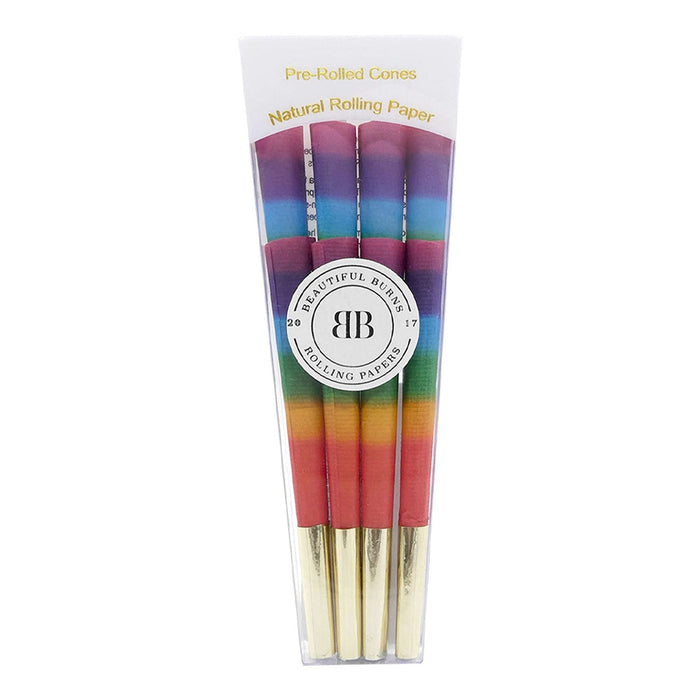 Beautiful Burns - Pre-Rolled Designer Cones 8 Per Pack - Over The Rainbow | Jupiter Grass