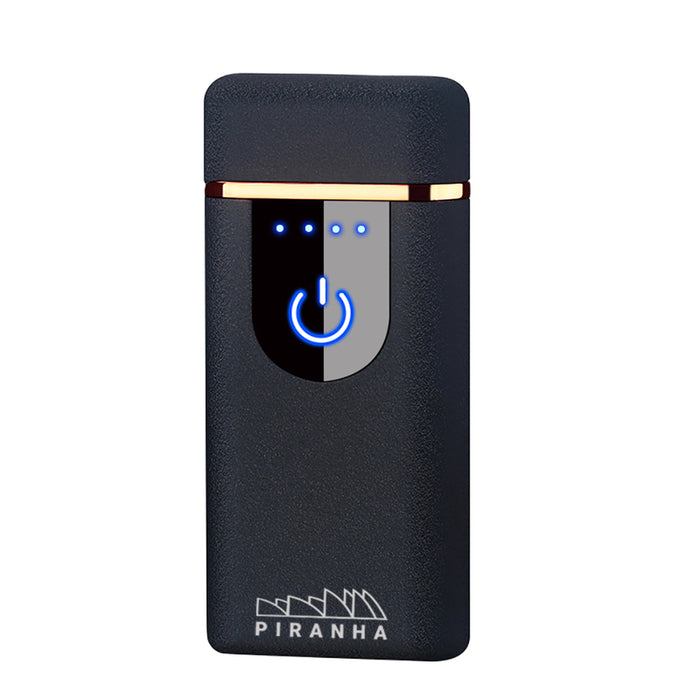 Piranha Plasma X - Dual Crossing Plasma Lighter W/ Quick Touch Power Button - Matt Silver | Jupiter Grass