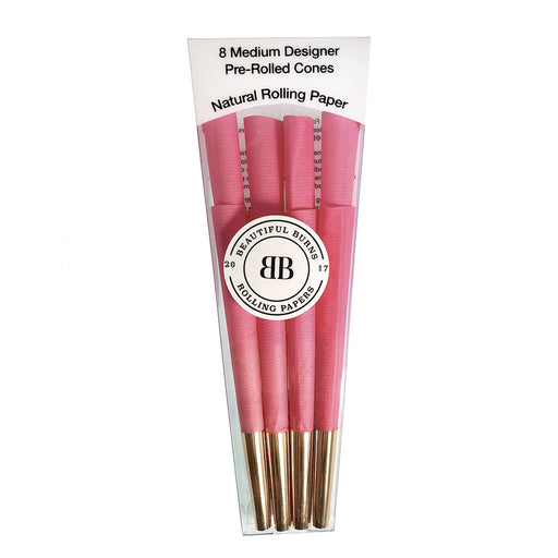 Beautiful Burns - Pre-Rolled Designer Cones 8 Per Pack - Power Pink | Jupiter Grass