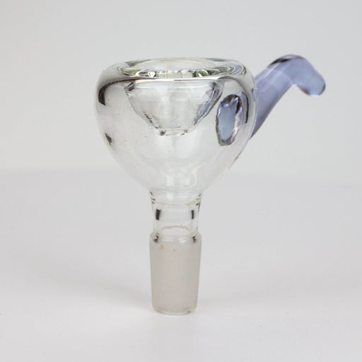 Clear Round Glass Bowl w/ Handle - 14mm Female Joint | Jupiter Grass