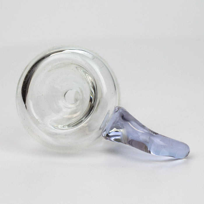 Clear Round Glass Bowl w/ Handle - 14mm Female Joint | Jupiter Grass