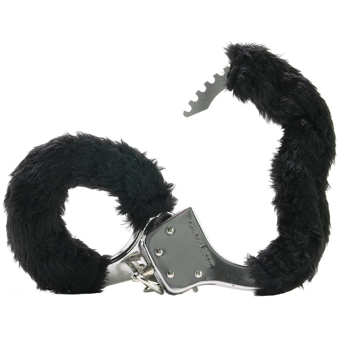 Black Furry Hand Cuffs | Jupiter Grass