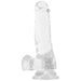 King Cock 6" Clear Cock with Balls | Jupiter Grass