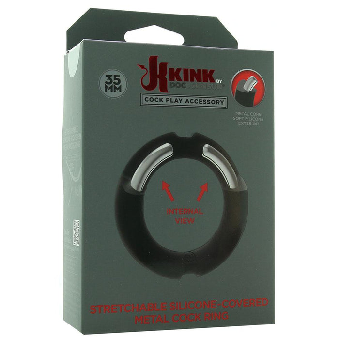 Doc Johnson- Kink Silicone Covered Metal Cock Ring 35 mm | Jupiter Grass