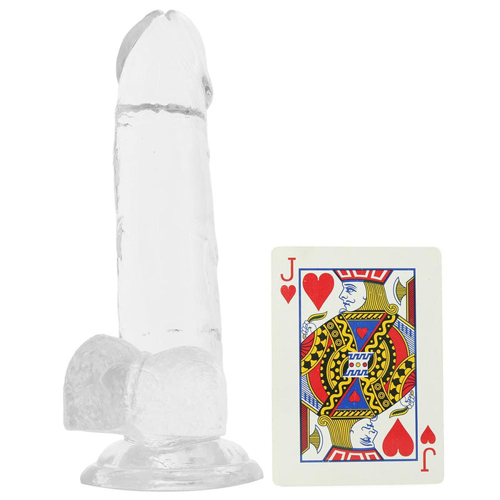 King Cock 8" Clear Cock with Balls in Clear | Jupiter Grass