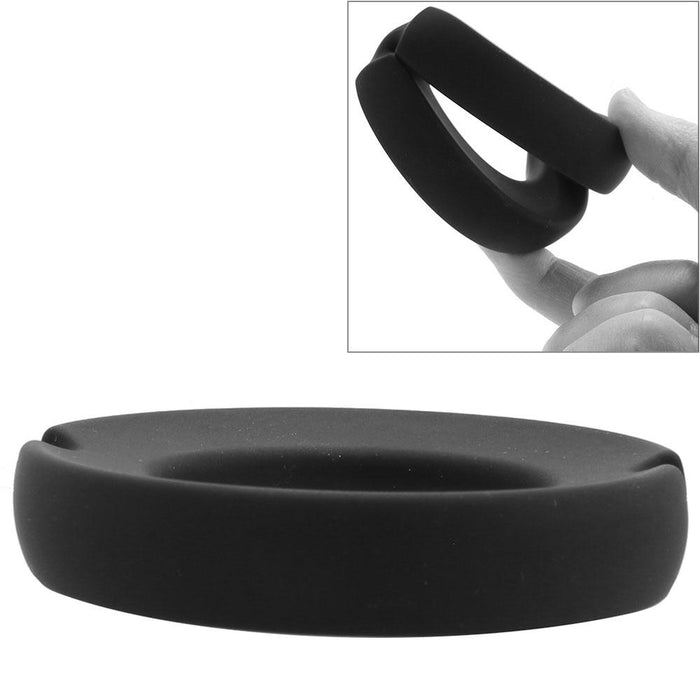 Doc Johnson- Kink Silicone Covered Metal Cock Ring 45mm | Jupiter Grass