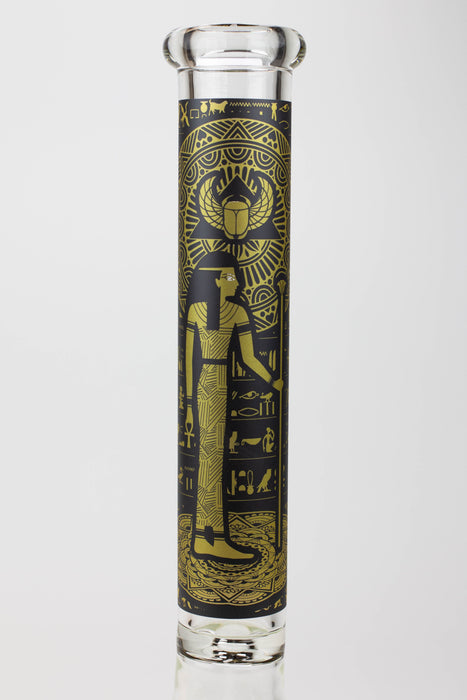 16" Egyptian Hieroglyph 9mm Glow In The Dark Bong | Jupiter Grass