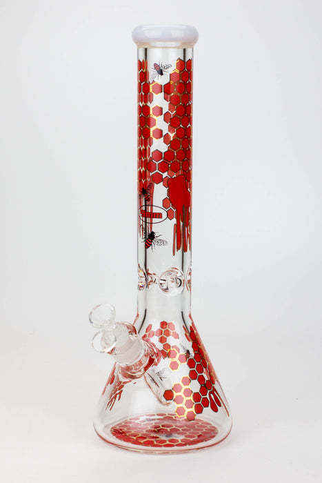 16" Soul Glass Bee 9mm Beaker Bong | Jupiter Grass