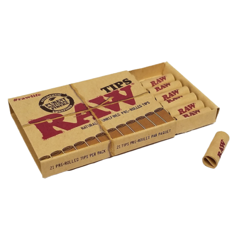 Raw Pre-Rolled Unbleached Tips | Jupiter Grass
